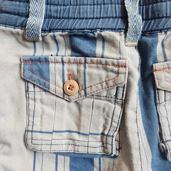 Matilda Jane x Joanna Gaines Little Rascals Striped Elastic  Cargo Pants Size 2 - Picture 7 of 12